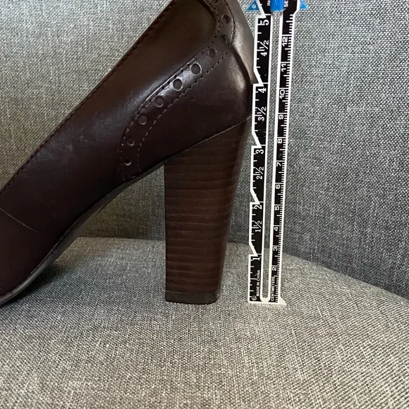 Marc Fisher Vintage Leather Heels Brown 6 - Picture 10 of 11